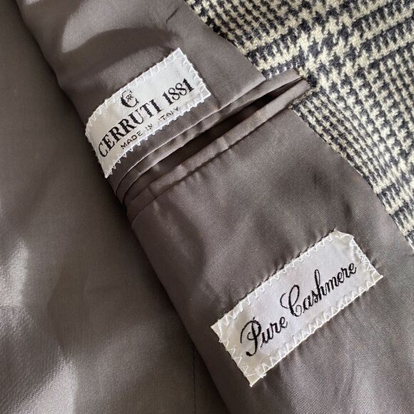 Nino Cerrutti 1881 Cashmere Houndstooth Blazer Made in Italy - Picture 7 of 13